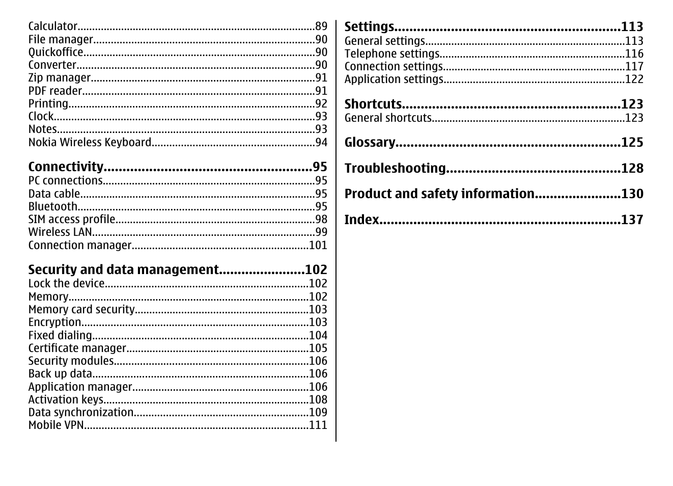 Nokia E63 User Manual | Page 6 / 143