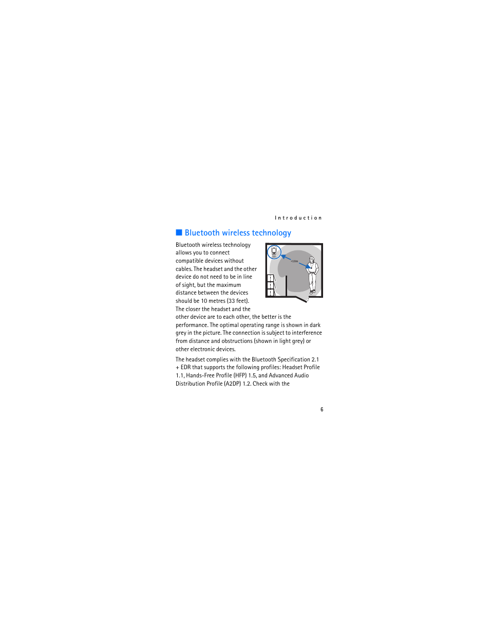 Bluetooth wireless technology | Nokia Bluetooth Stereo Headset BH-103 User Manual | Page 6 / 20