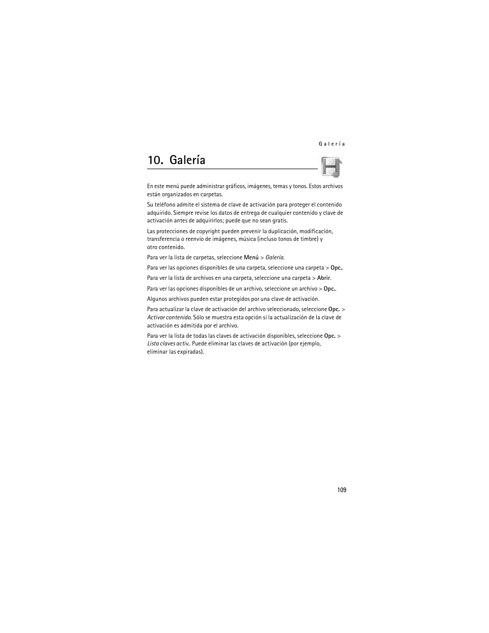 Galería | Nokia 6061 User Manual | Page 110 / 137