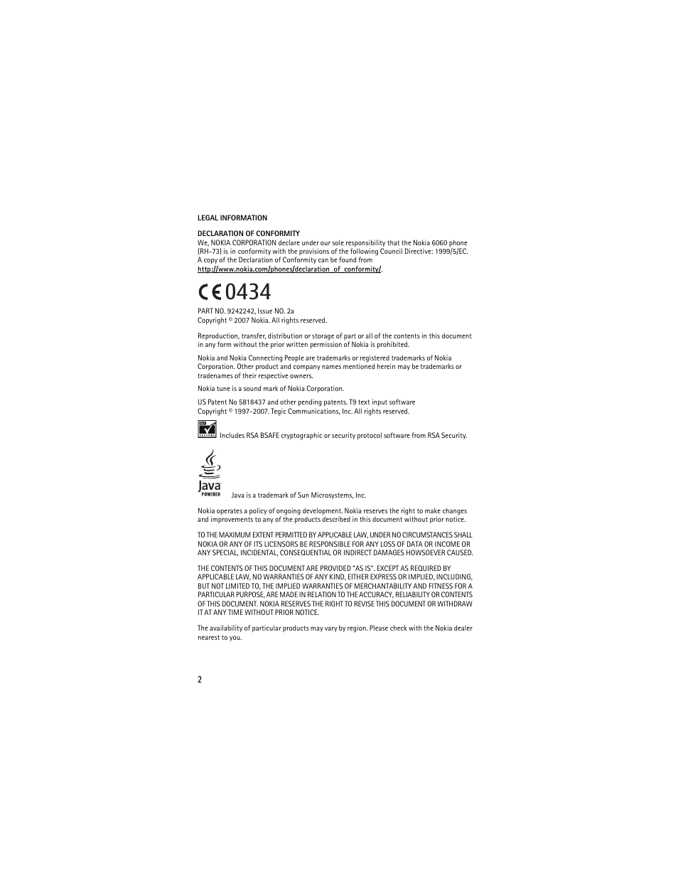Nokia 6061 User Manual | Page 3 / 137