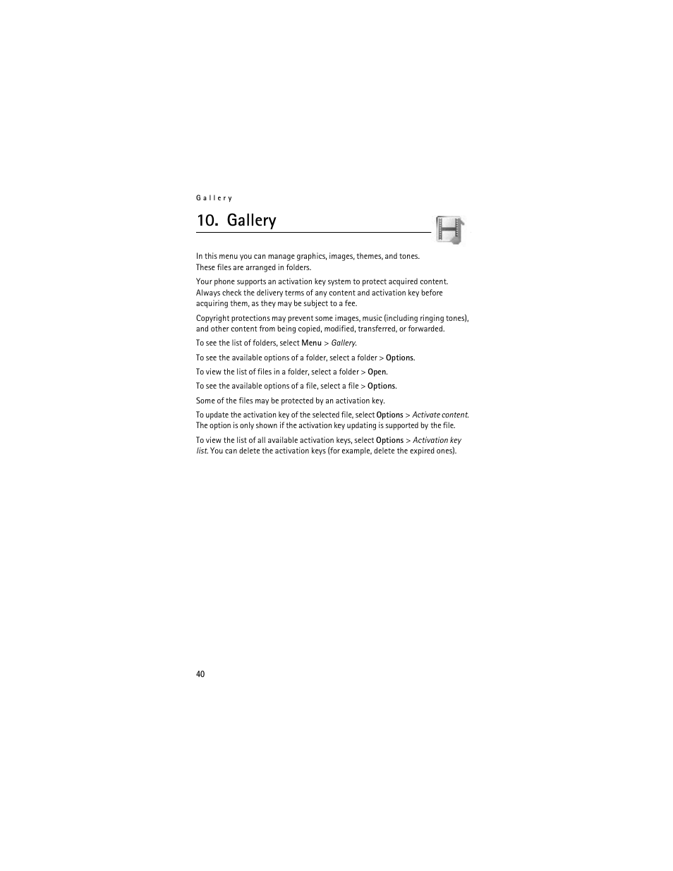 Gallery | Nokia 6061 User Manual | Page 41 / 137