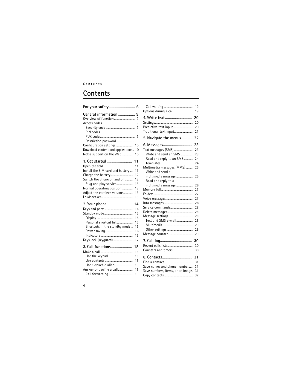Nokia 6061 User Manual | Page 5 / 137