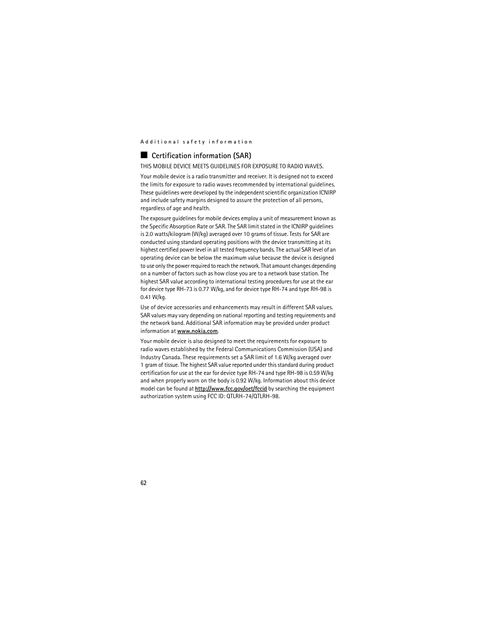 Nokia 6061 User Manual | Page 63 / 137