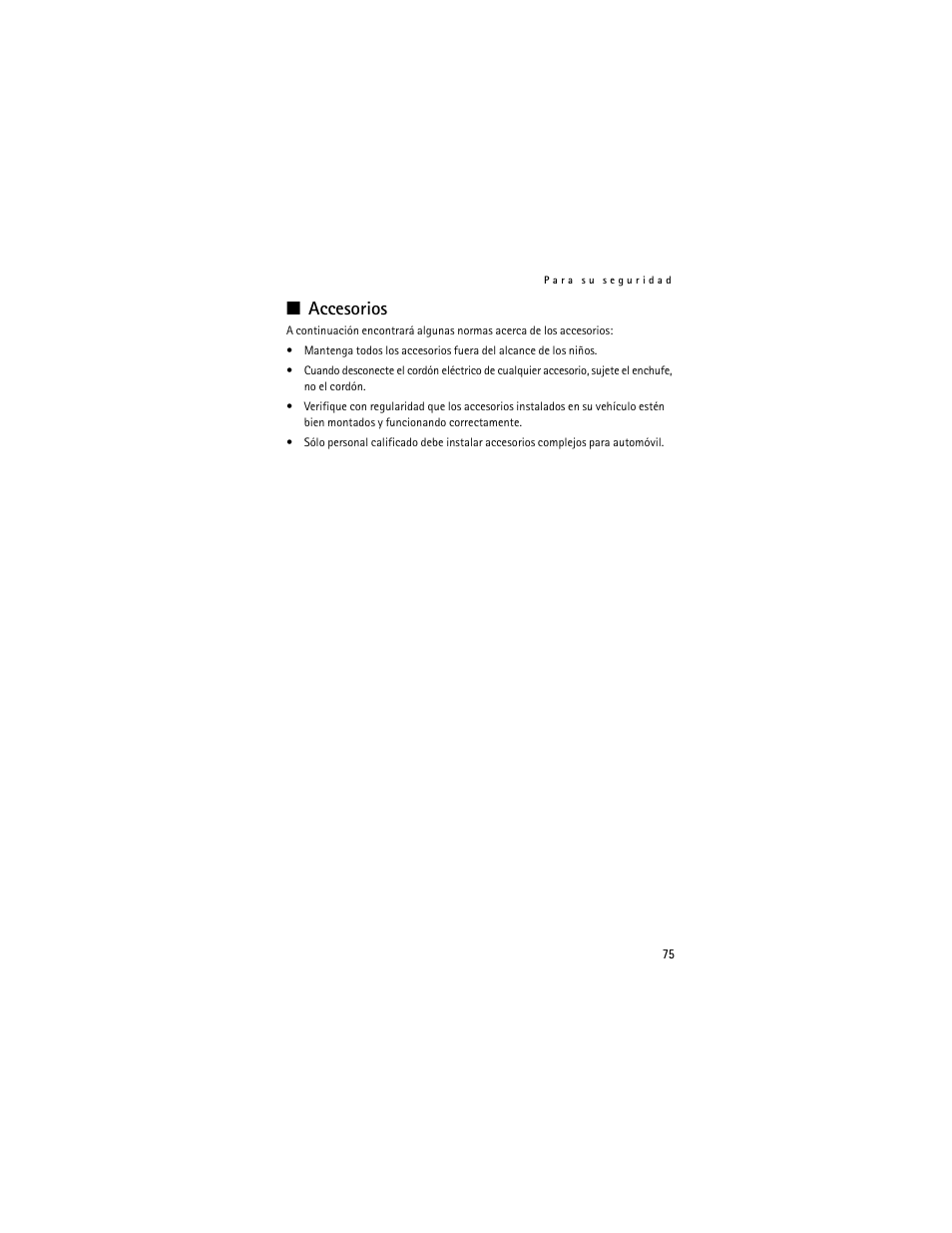 Accesorios | Nokia 6061 User Manual | Page 76 / 137