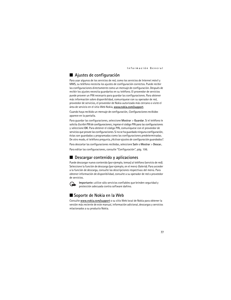 Nokia 6061 User Manual | Page 78 / 137