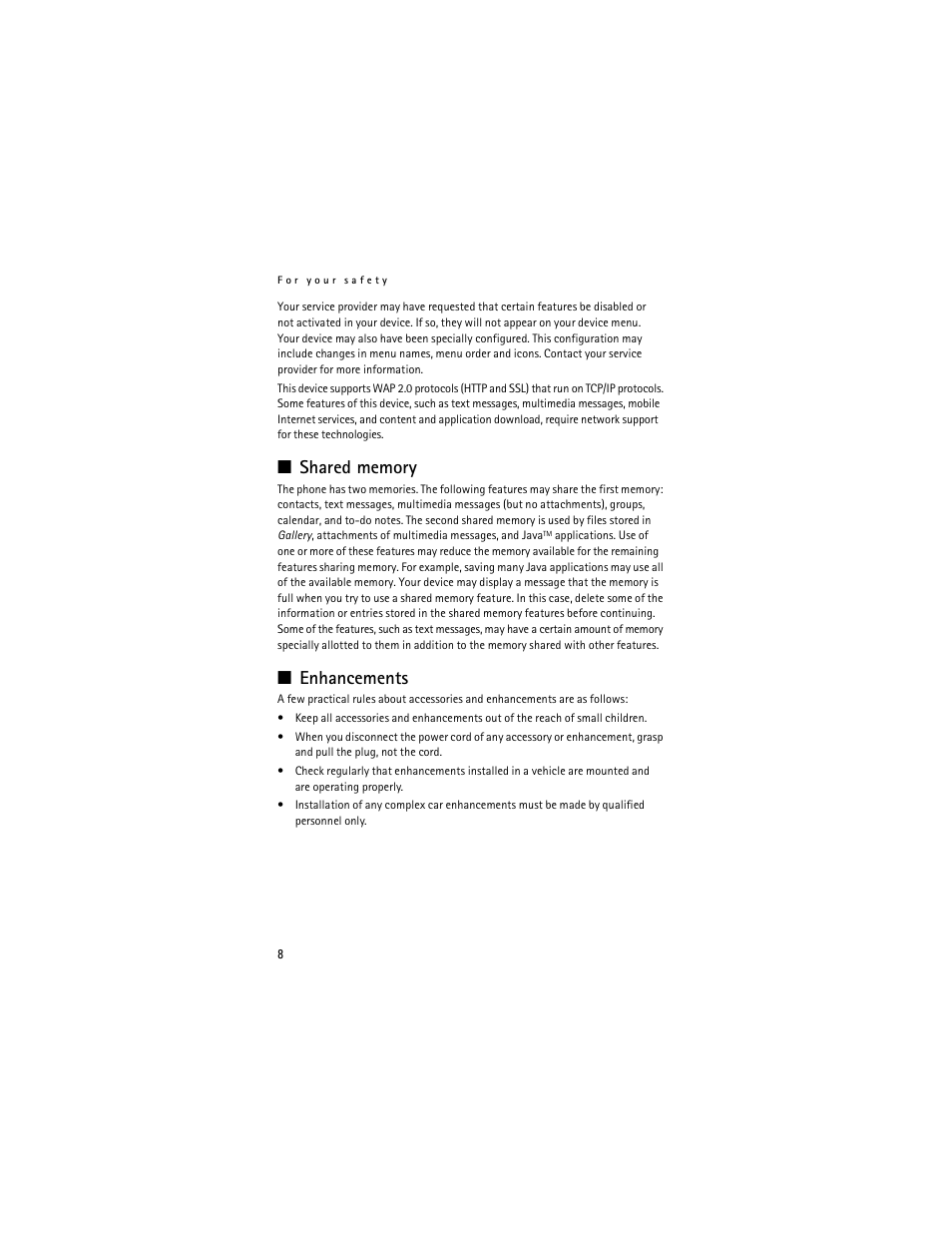 Enhancements | Nokia 6061 User Manual | Page 9 / 137