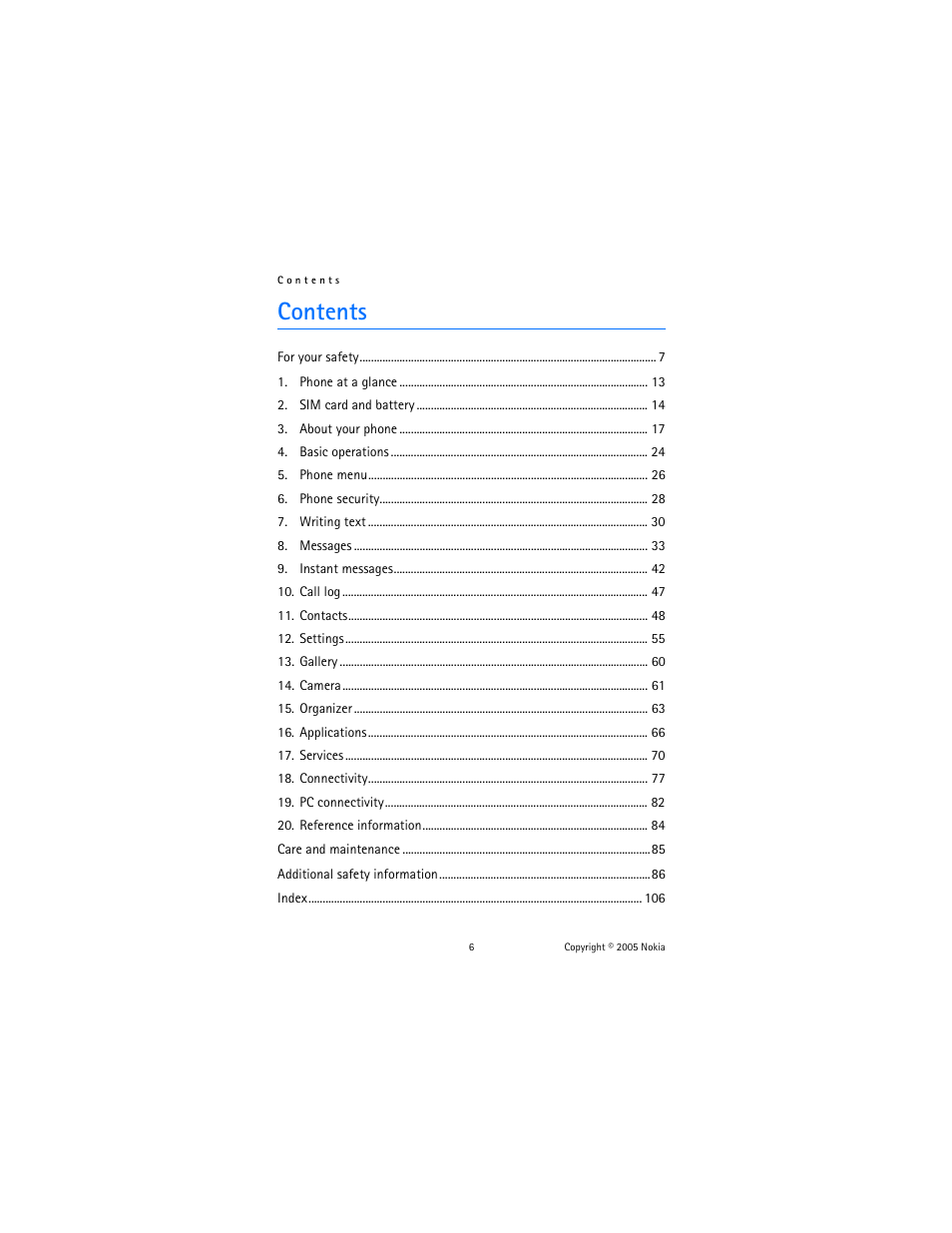 Nokia 6822 User Manual | Page 7 / 225