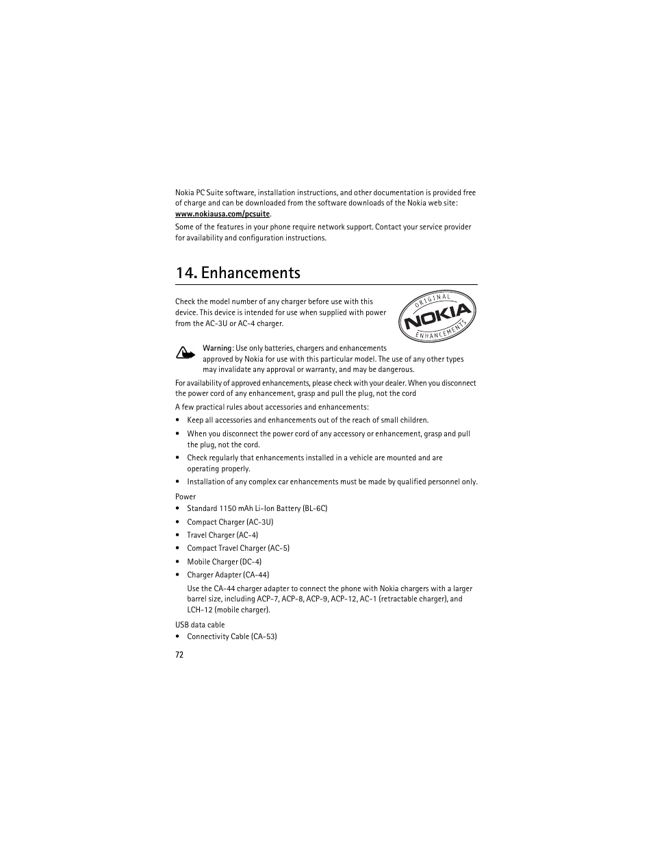 Enhancements | Nokia 6275i User Manual | Page 105 / 209