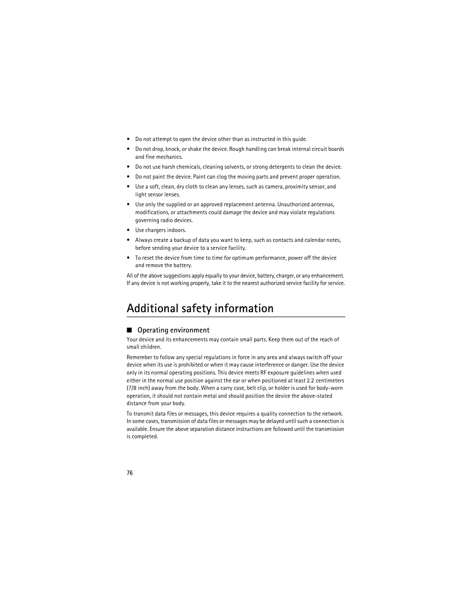 Additional safety information | Nokia 6275i User Manual | Page 109 / 209