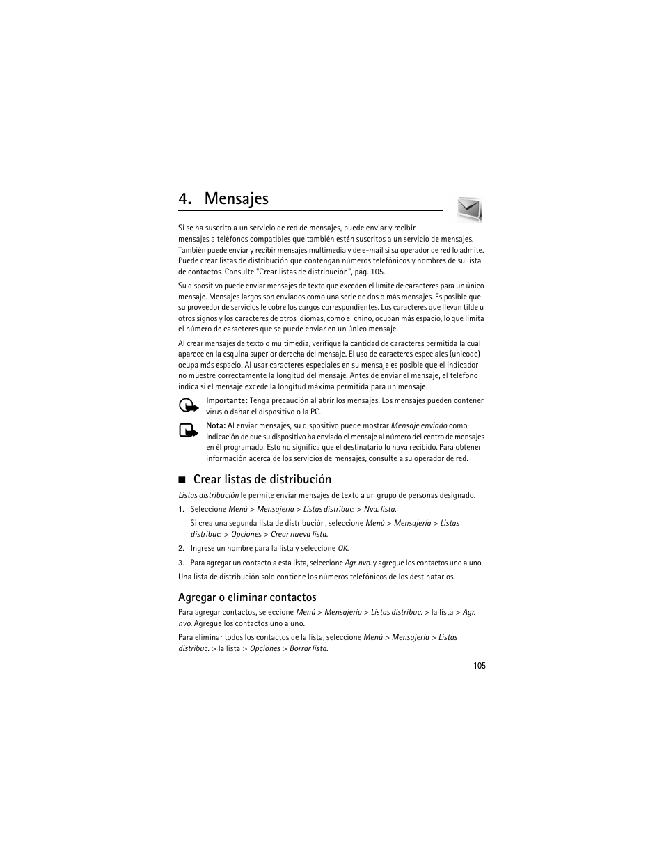 Mensajes, Crear listas de distribución, Agregar o eliminar contactos | Nokia 6275i User Manual | Page 138 / 209