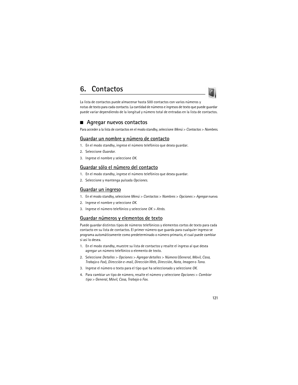 Contactos, Agregar nuevos contactos | Nokia 6275i User Manual | Page 154 / 209