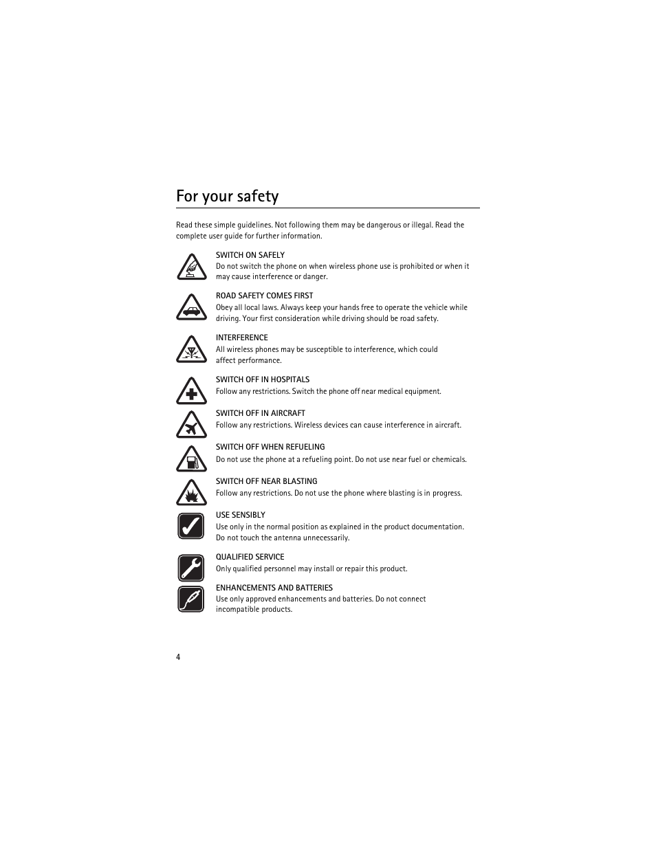 For your safety, Your safety | Nokia 6275i User Manual | Page 37 / 209