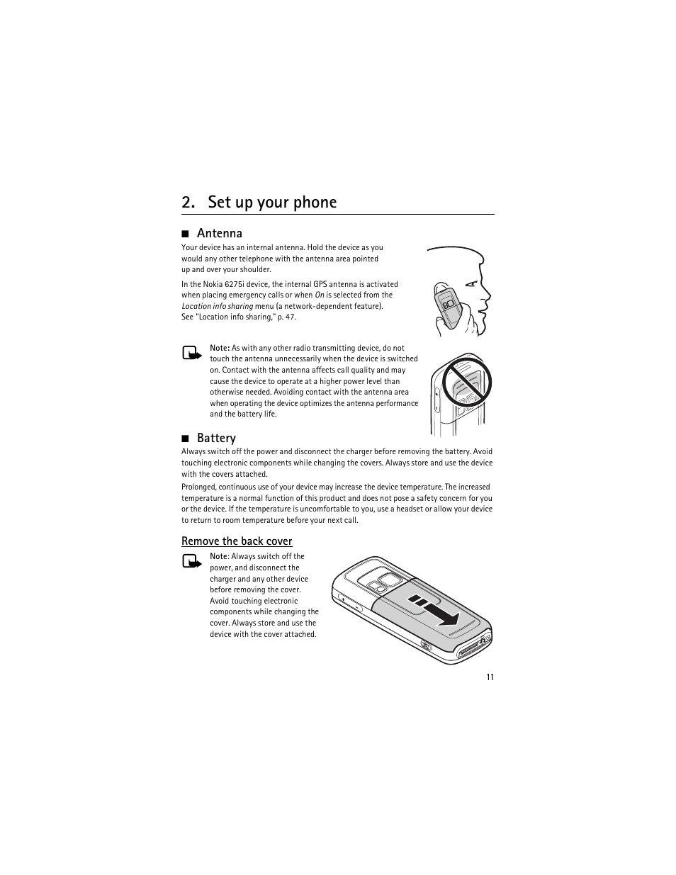 Set up your phone | Nokia 6275i User Manual | Page 44 / 209