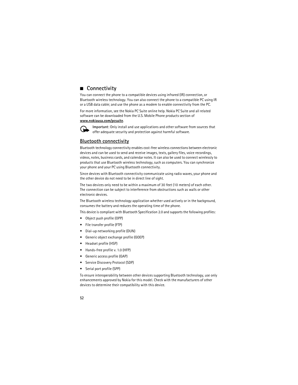 Connectivity, Bluetooth connectivity | Nokia 6275i User Manual | Page 85 / 209