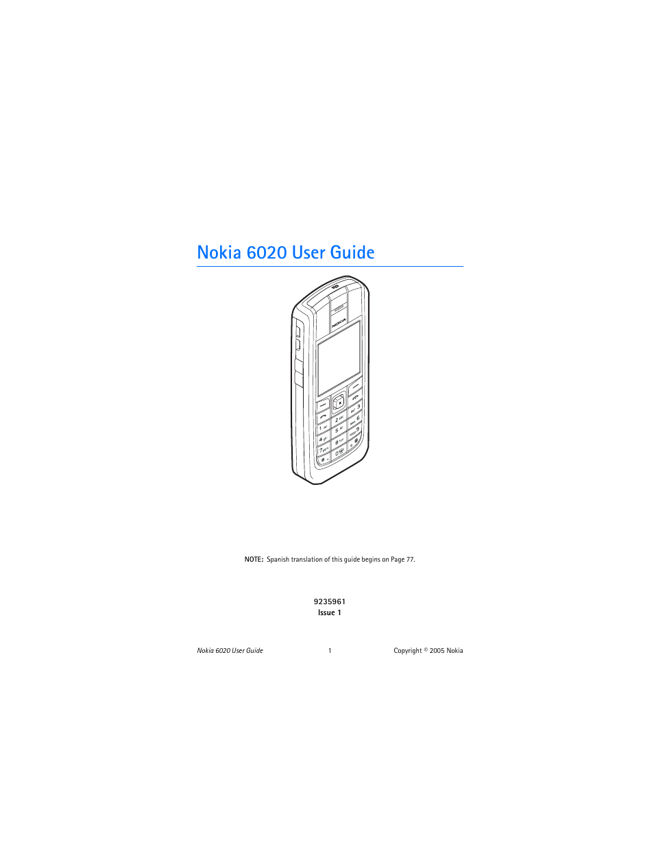 Nokia 6020 user guide | Nokia 6020 User Manual | Page 2 / 161