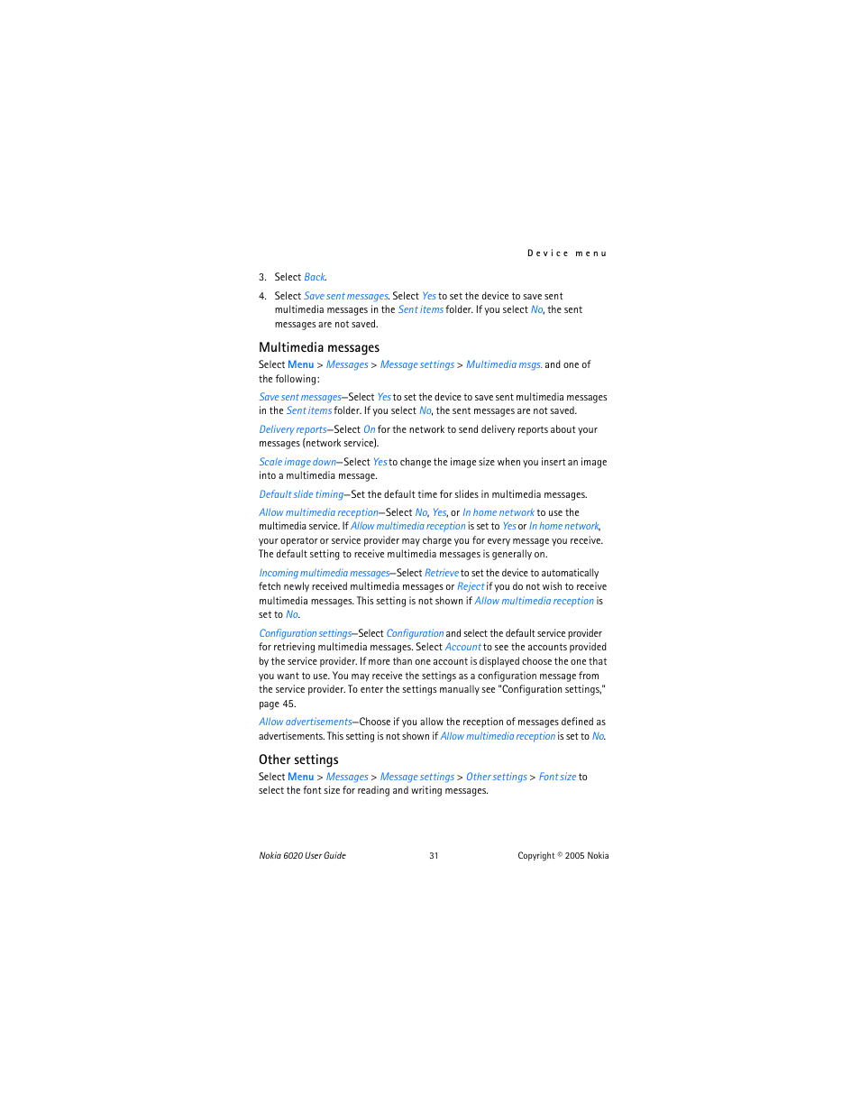 Nokia 6020 User Manual | Page 32 / 161