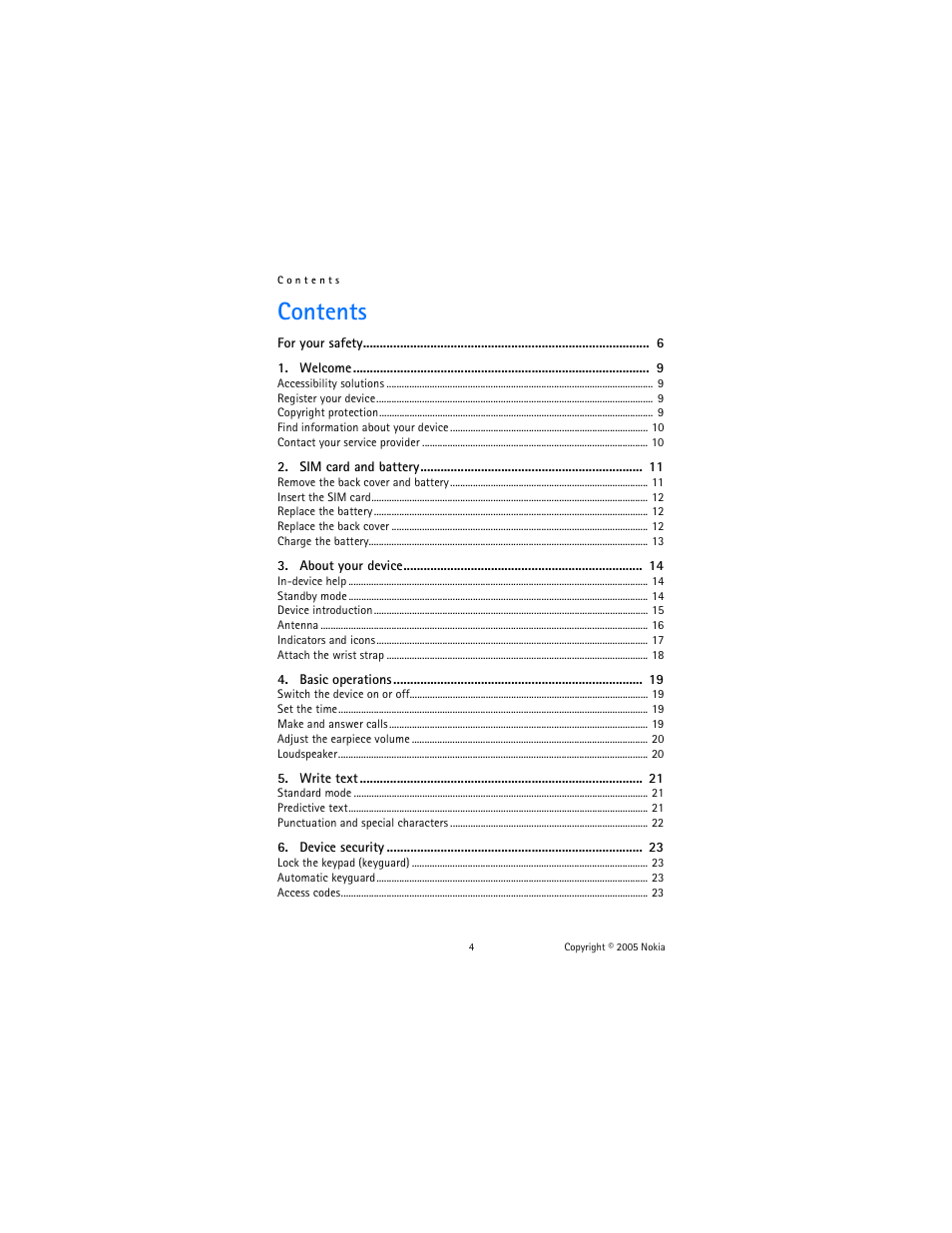 Nokia 6020 User Manual | Page 5 / 161