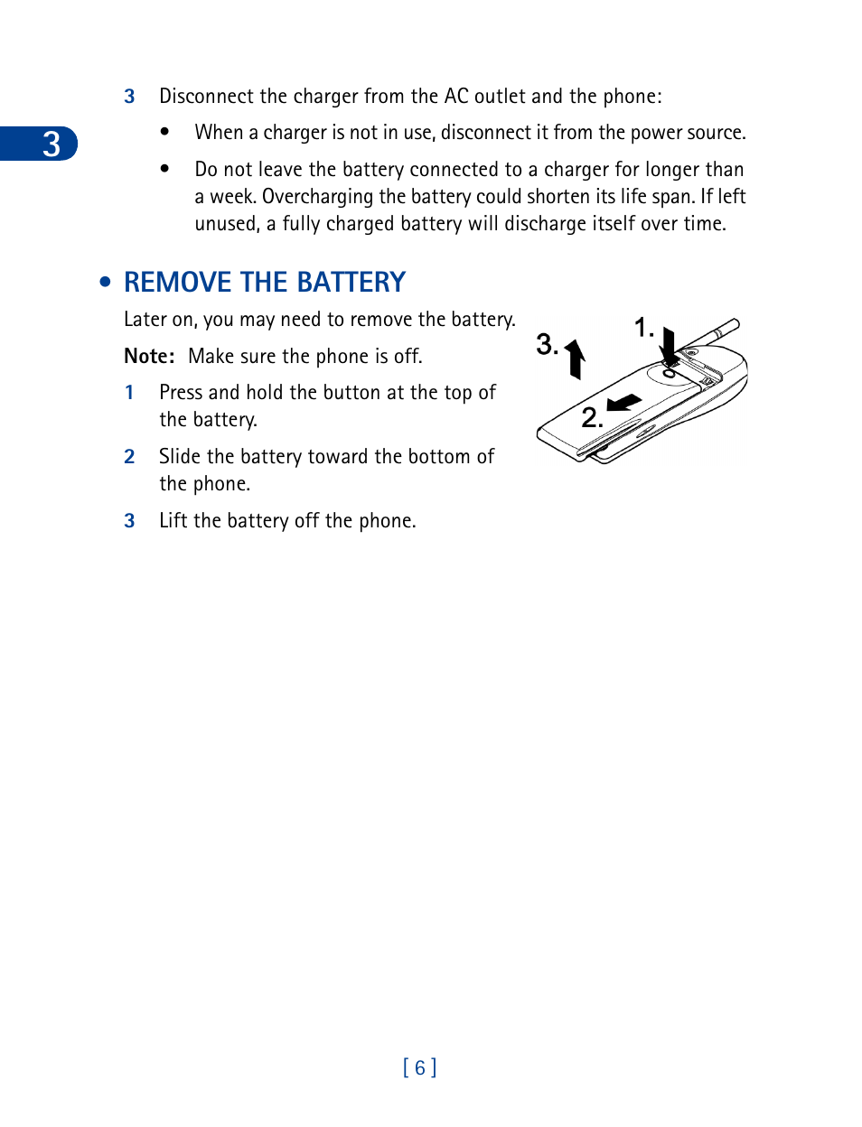 Remove the battery | Nokia 3285 User Manual | Page 15 / 145