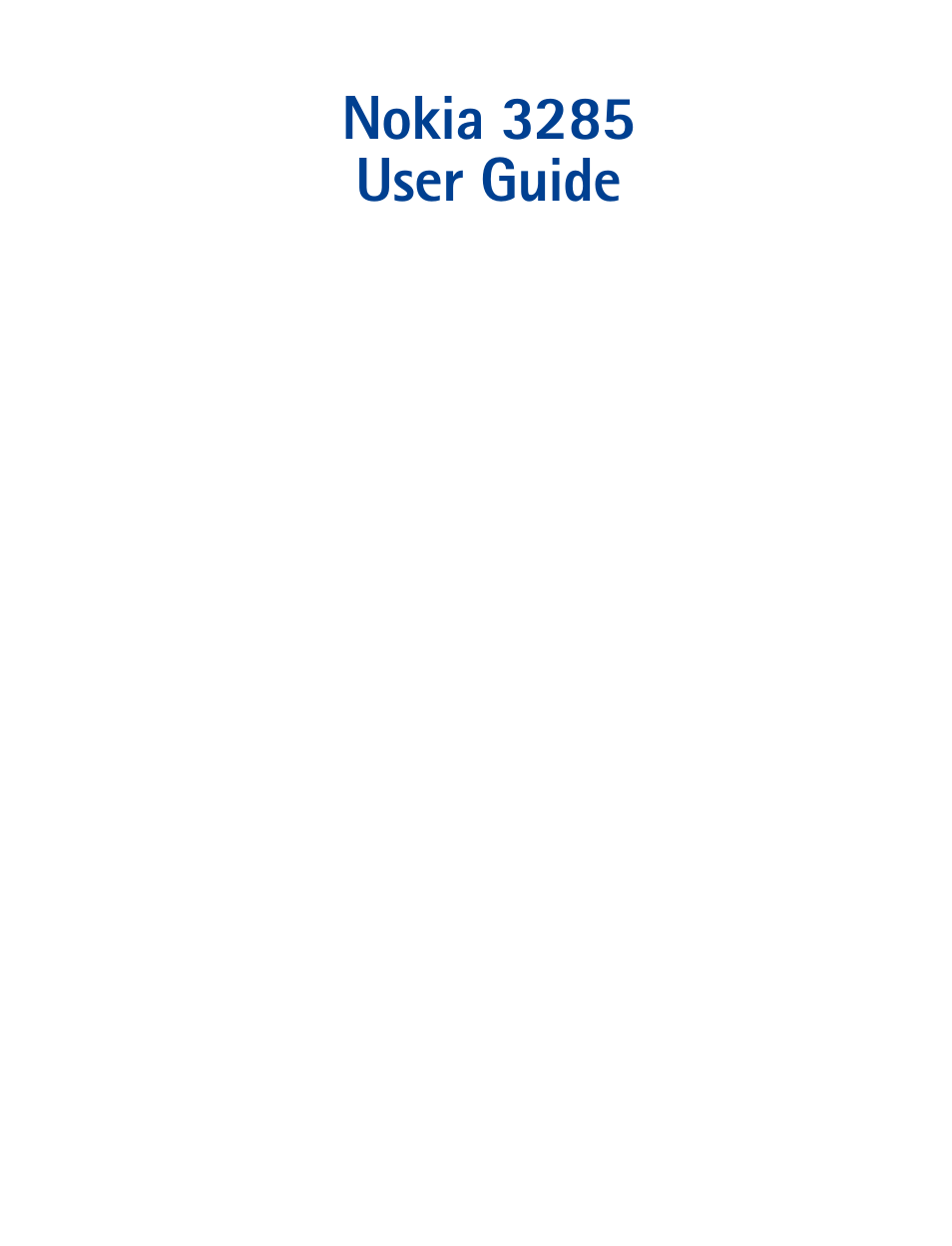 Nokia 3285 User Manual | Page 2 / 145