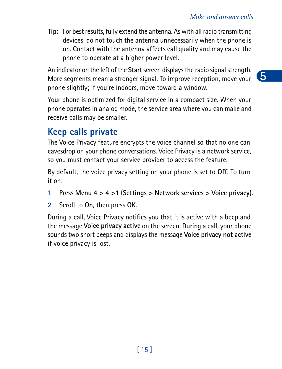 Keep calls private | Nokia 3285 User Manual | Page 24 / 145