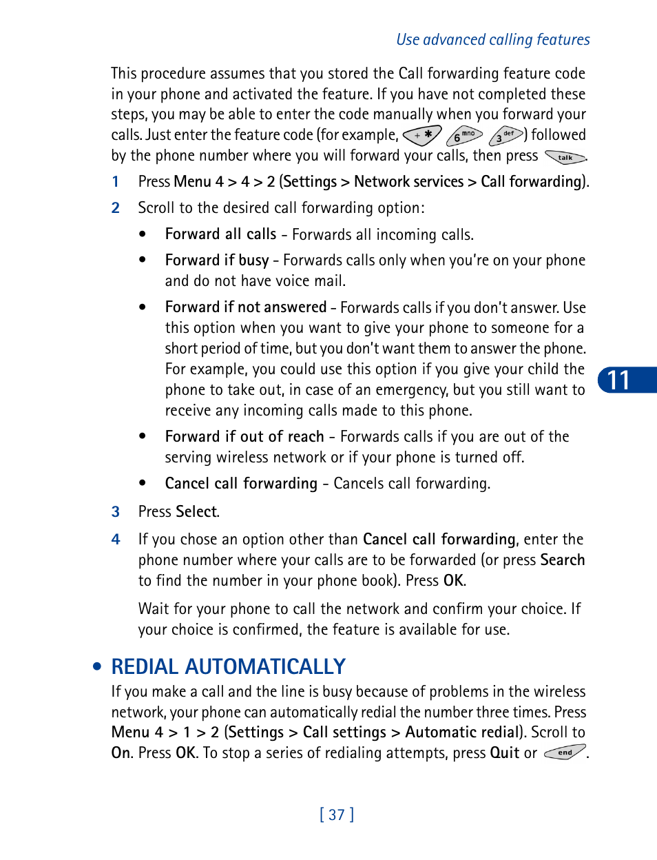 Redial automatically | Nokia 3285 User Manual | Page 46 / 145