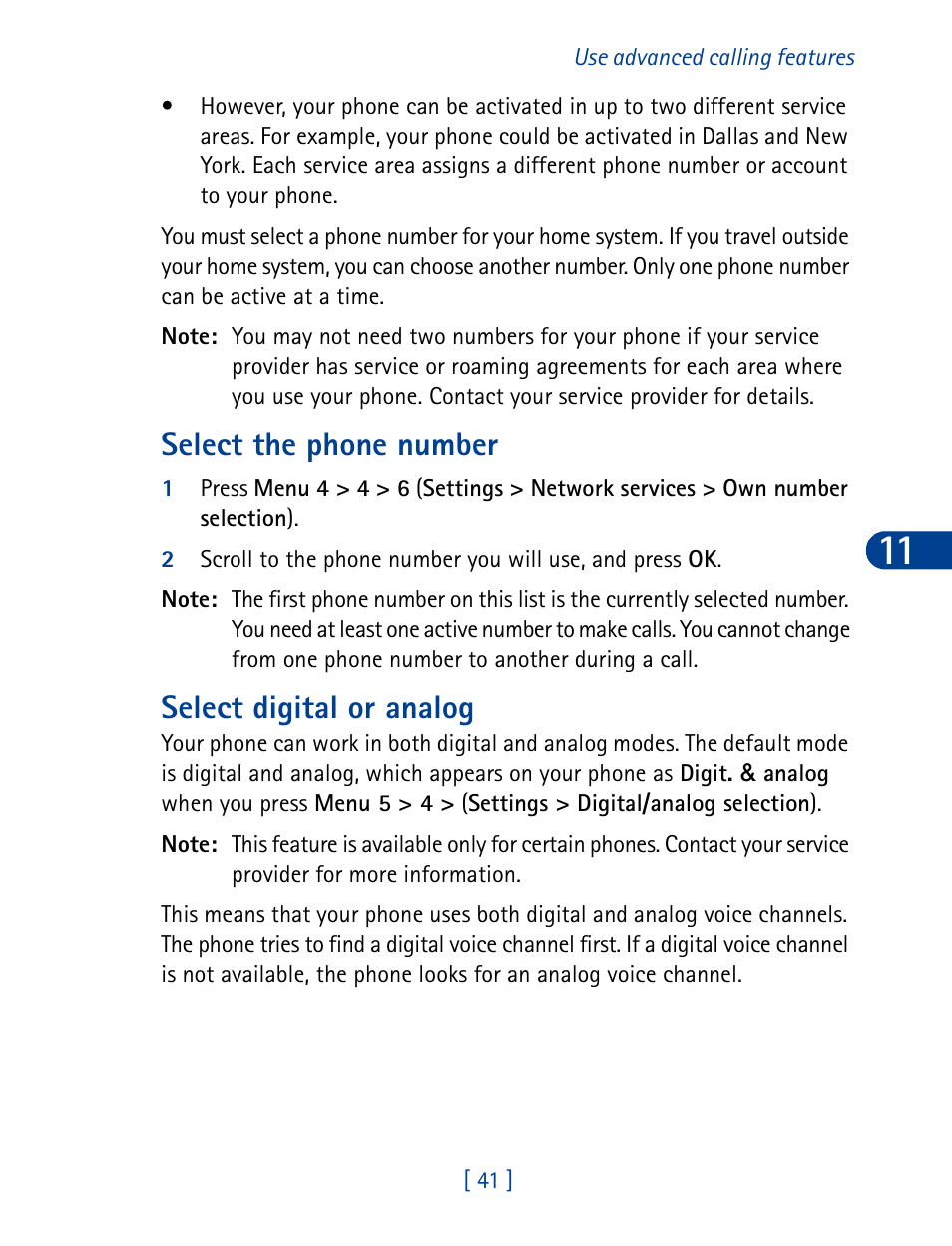 Select the phone number, Select digital or analog | Nokia 3285 User Manual | Page 50 / 145