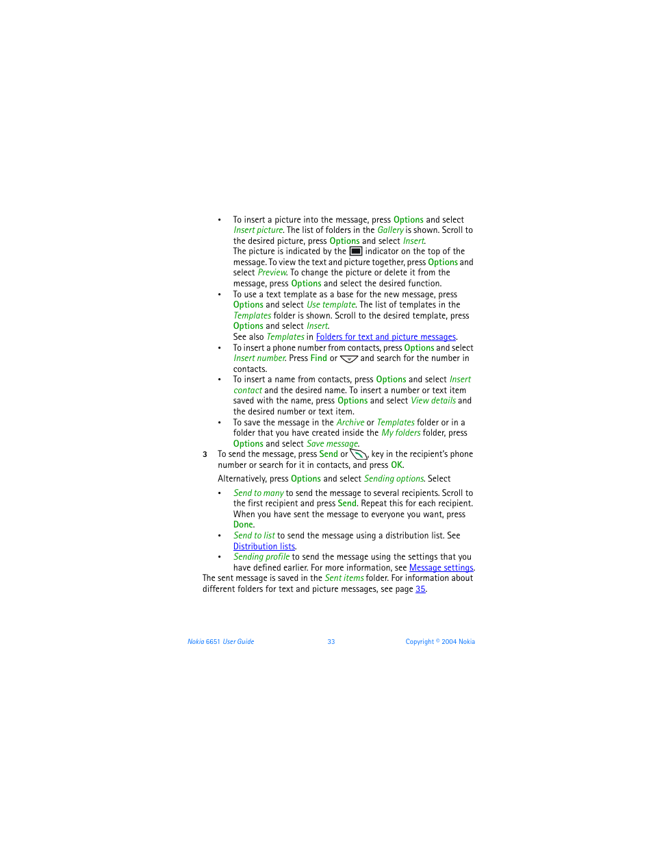 Nokia 6651 User Manual | Page 43 / 130