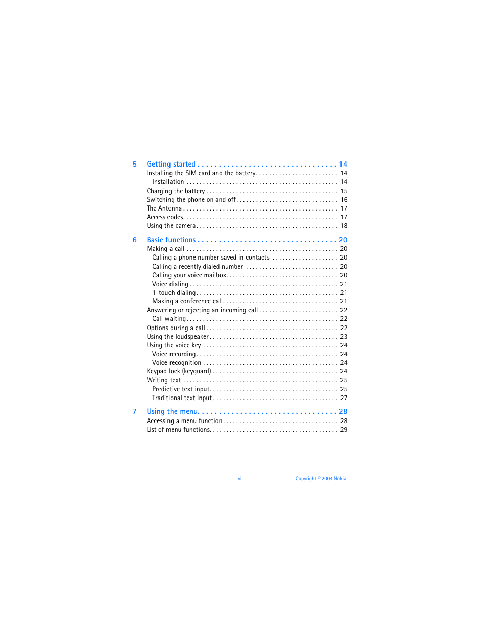 Nokia 6651 User Manual | Page 6 / 130