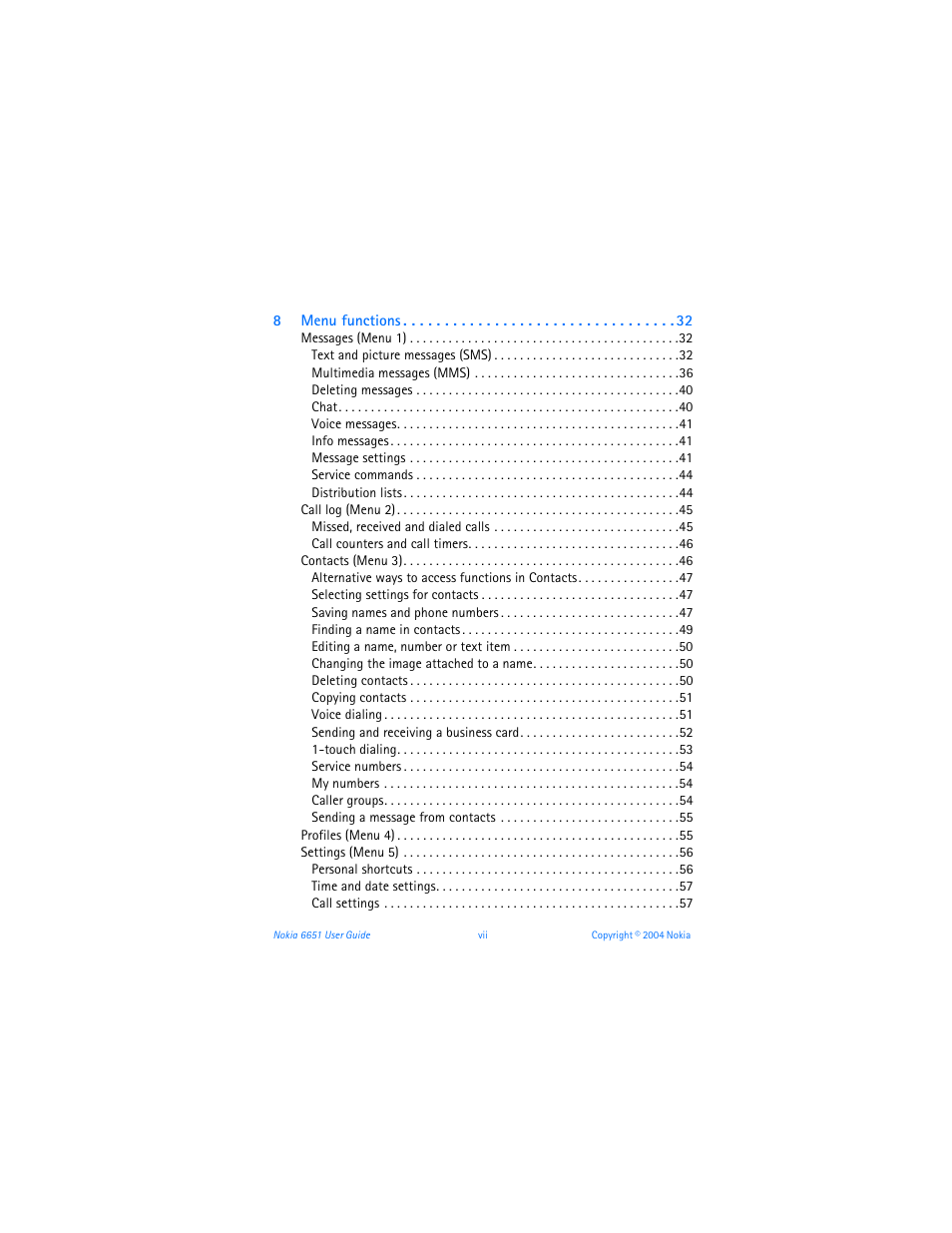 Nokia 6651 User Manual | Page 7 / 130