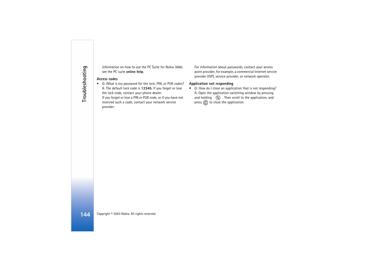 Nokia 3660 User Manual | Page 144 / 157