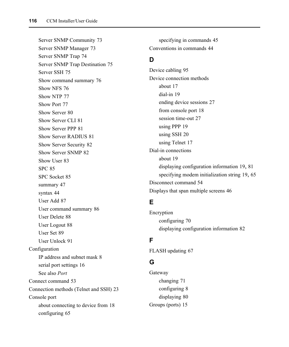 Avocent CCM User Manual | Page 130 / 136