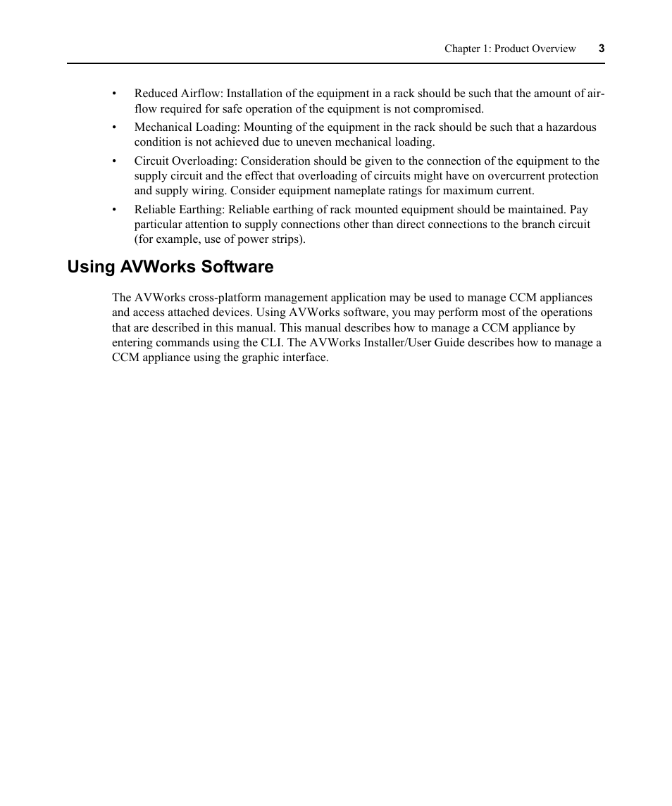 Using avworks software | Avocent CCM User Manual | Page 17 / 136