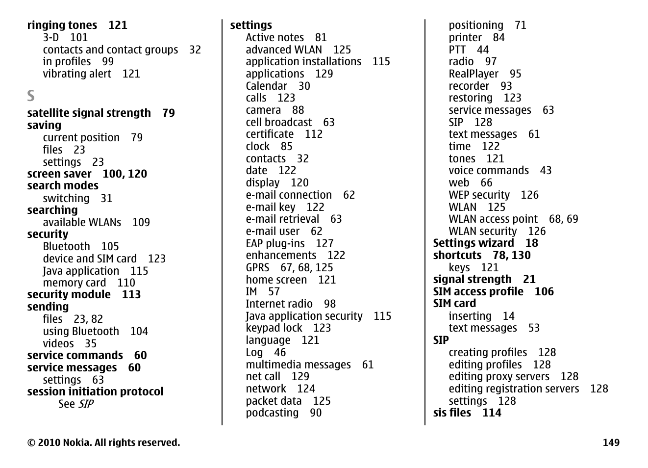 Nokia E71 User Manual | Page 149 / 151