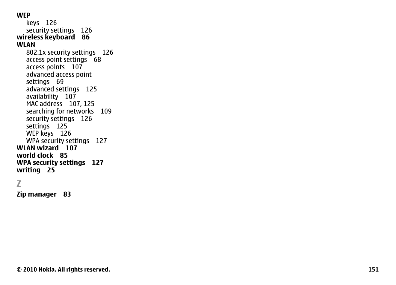 Nokia E71 User Manual | Page 151 / 151