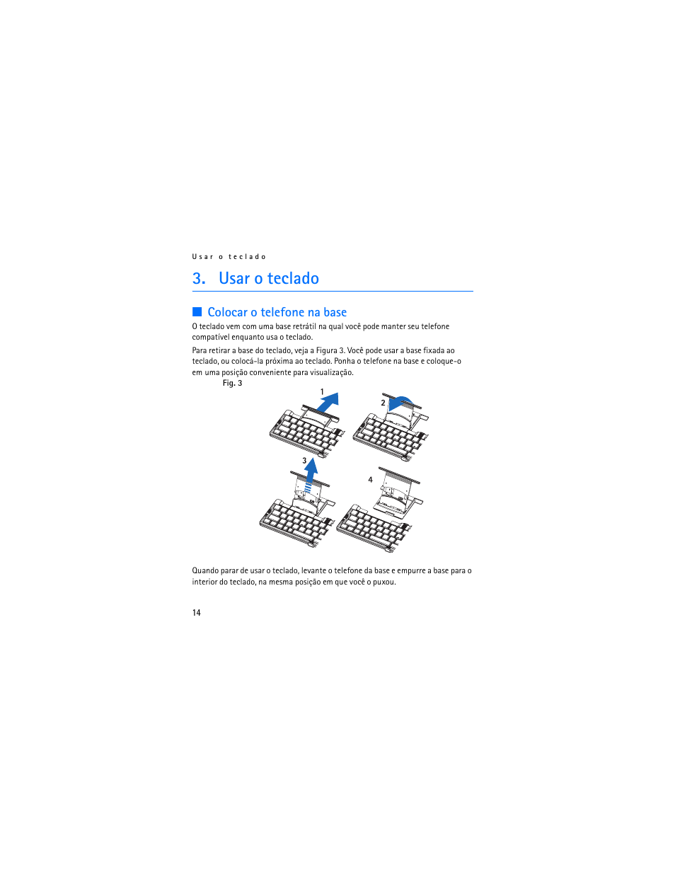 Usar o teclado, Colocar o telefone na base | Nokia SU-8W User Manual | Page 54 / 88