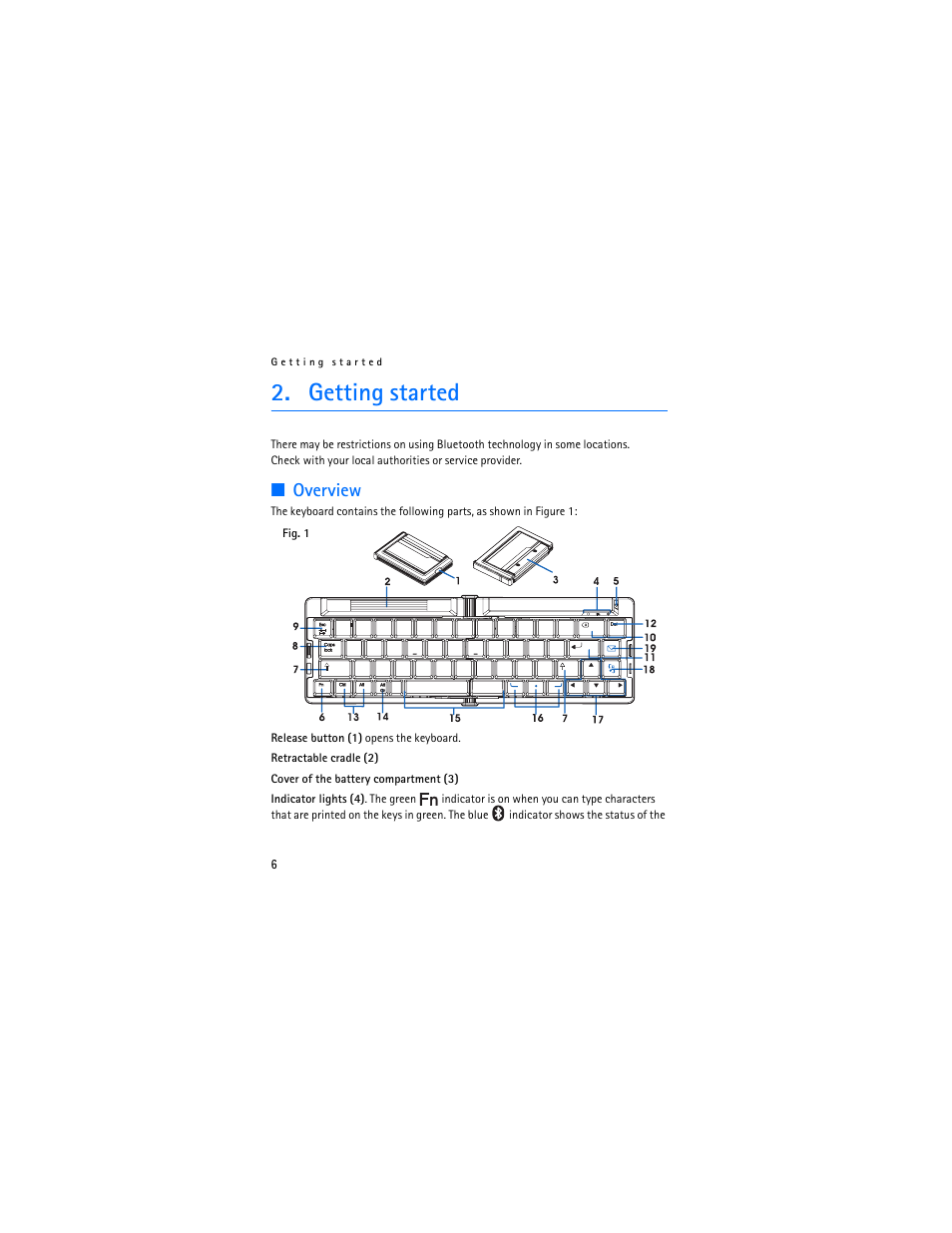 Getting started, Overview | Nokia SU-8W User Manual | Page 6 / 88