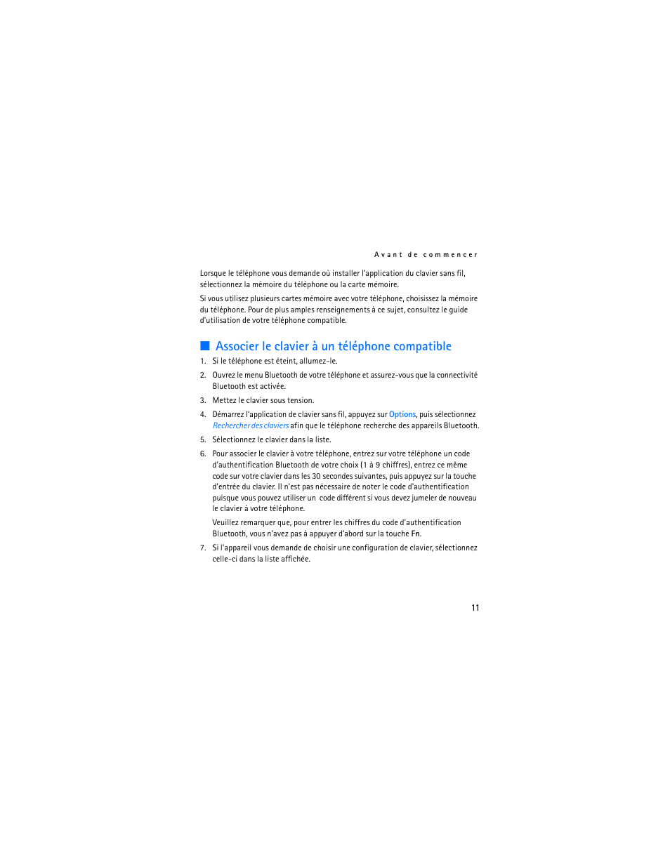 Associer le clavier à un téléphone compatible | Nokia SU-8W User Manual | Page 73 / 88