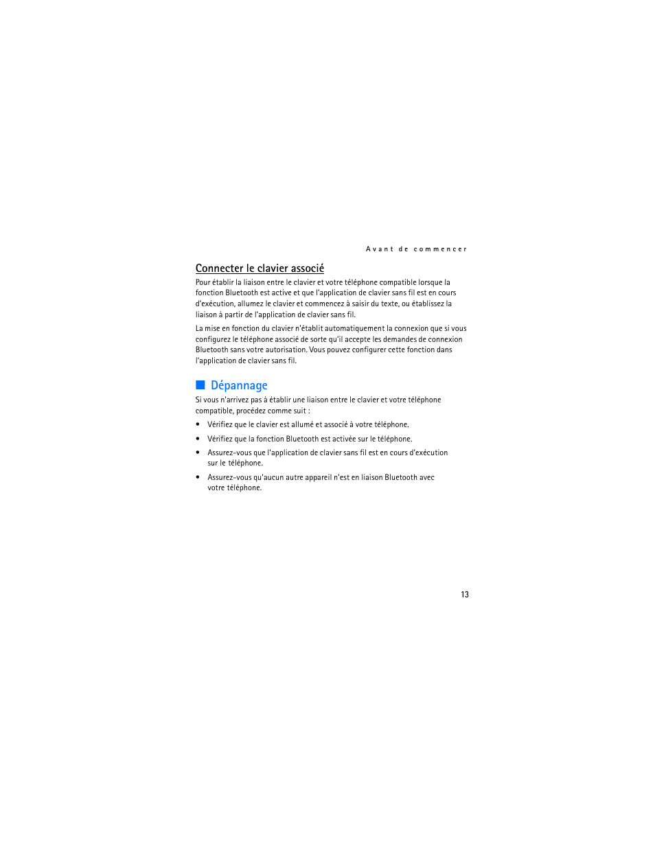 Dépannage, Connecter le clavier associé | Nokia SU-8W User Manual | Page 75 / 88