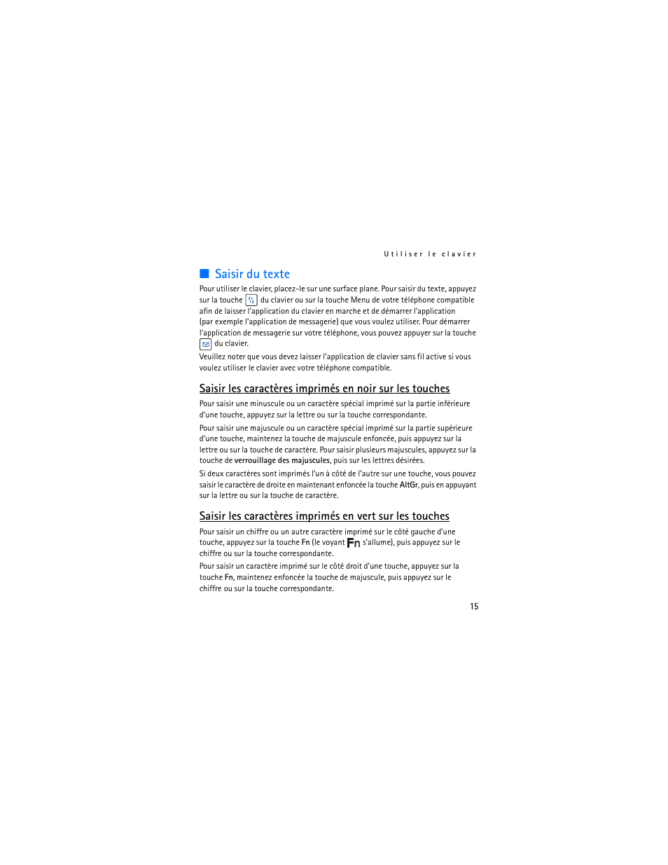 Saisir du texte | Nokia SU-8W User Manual | Page 77 / 88