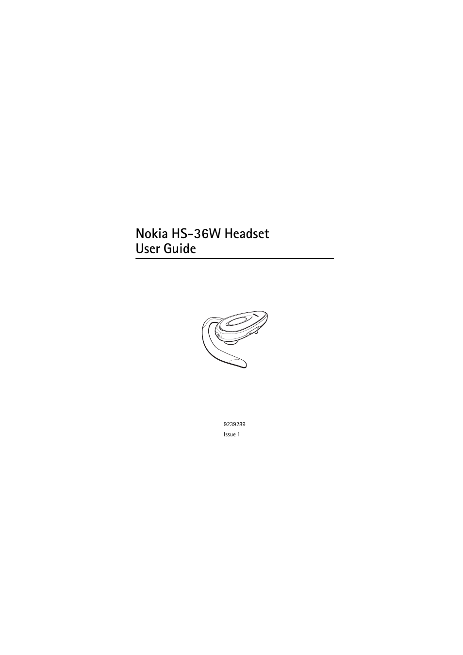 Nokia Wireless Headset HS-36W User Manual | 60 pages