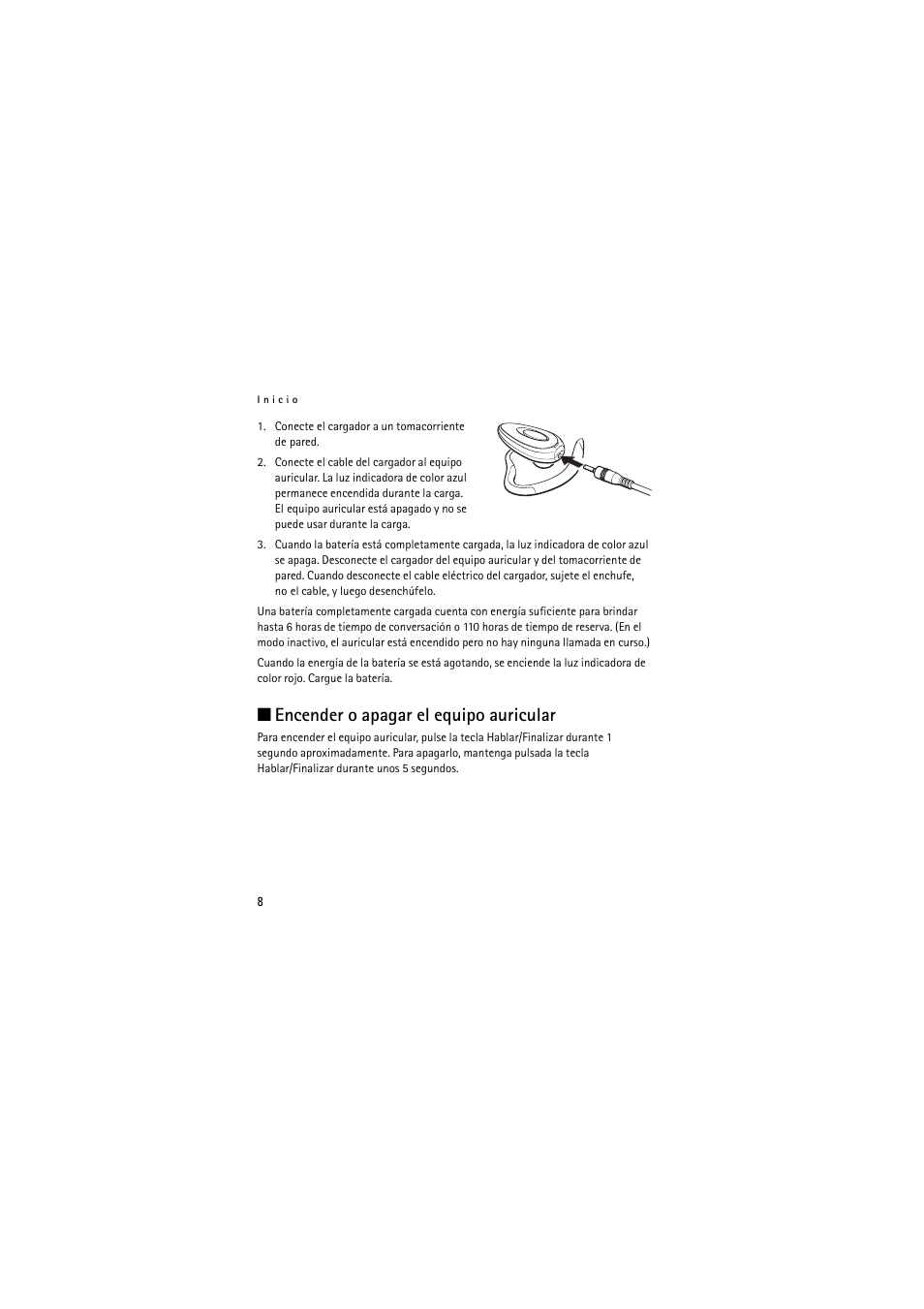 Encender o apagar el equipo auricular | Nokia Wireless Headset HS-36W User Manual | Page 20 / 60