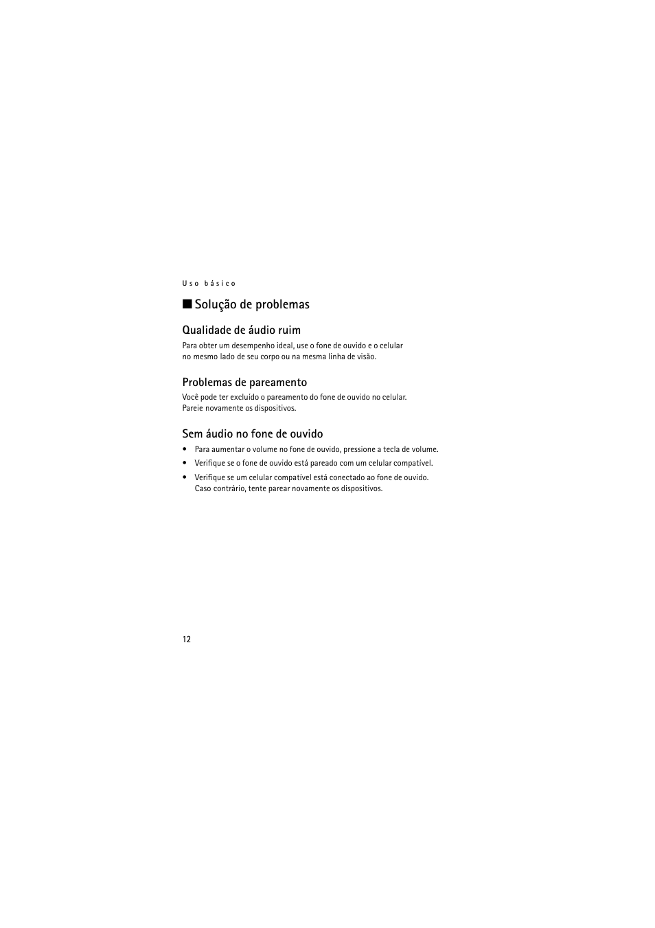 Solução de problemas | Nokia Wireless Headset HS-36W User Manual | Page 40 / 60
