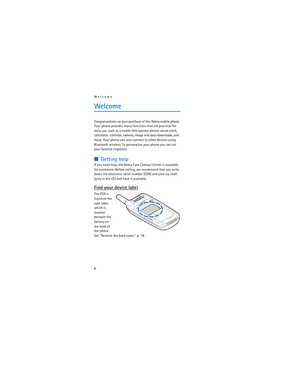 Welcome | Nokia 6315i User Manual | Page 9 / 97