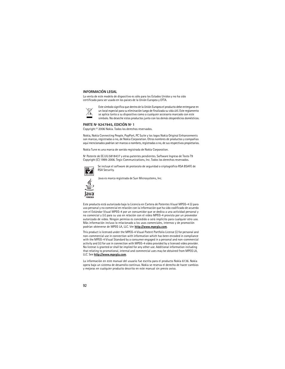 Nokia 6136 User Manual | Page 125 / 225
