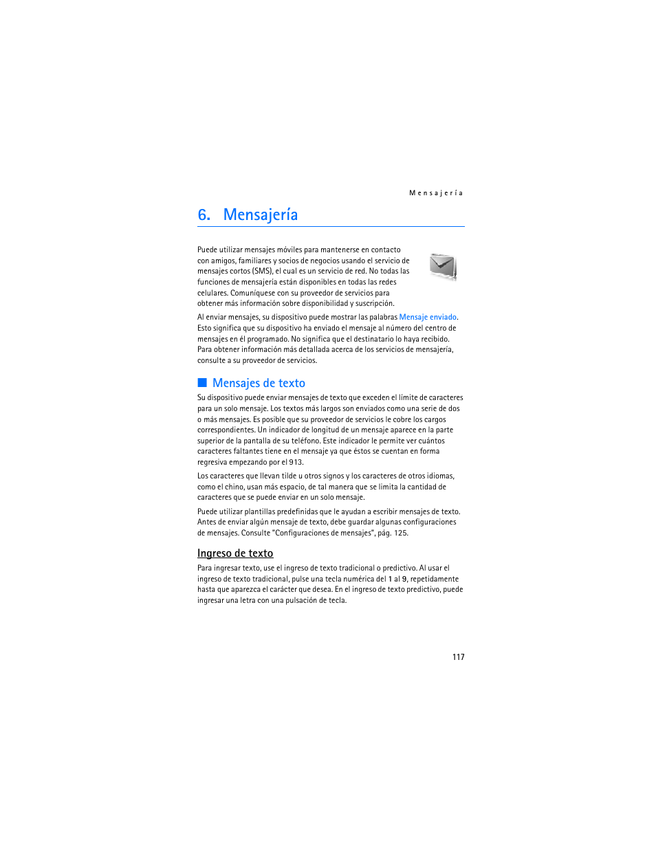 Mensajería, Mensajes de texto | Nokia 6136 User Manual | Page 150 / 225