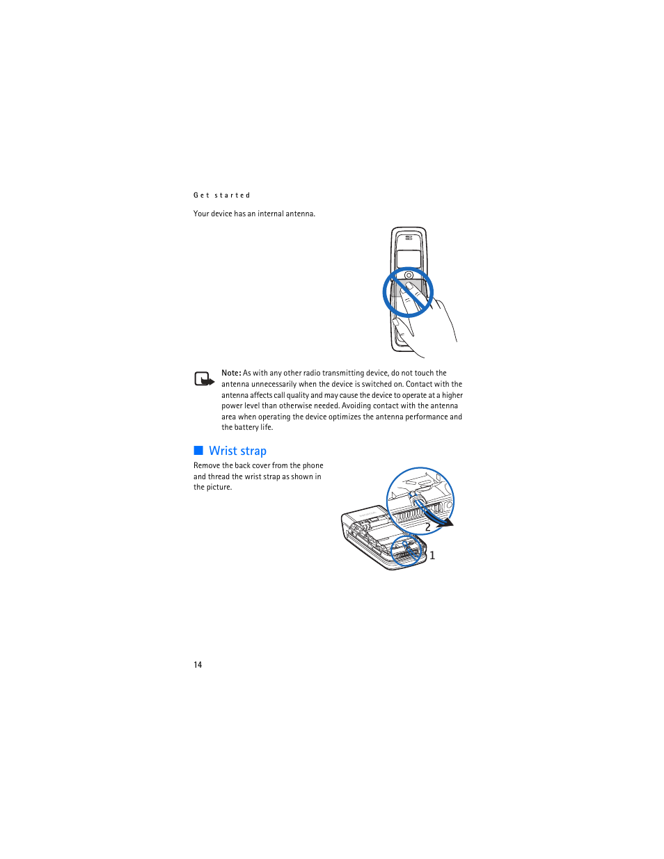 Wrist strap | Nokia 6136 User Manual | Page 47 / 225