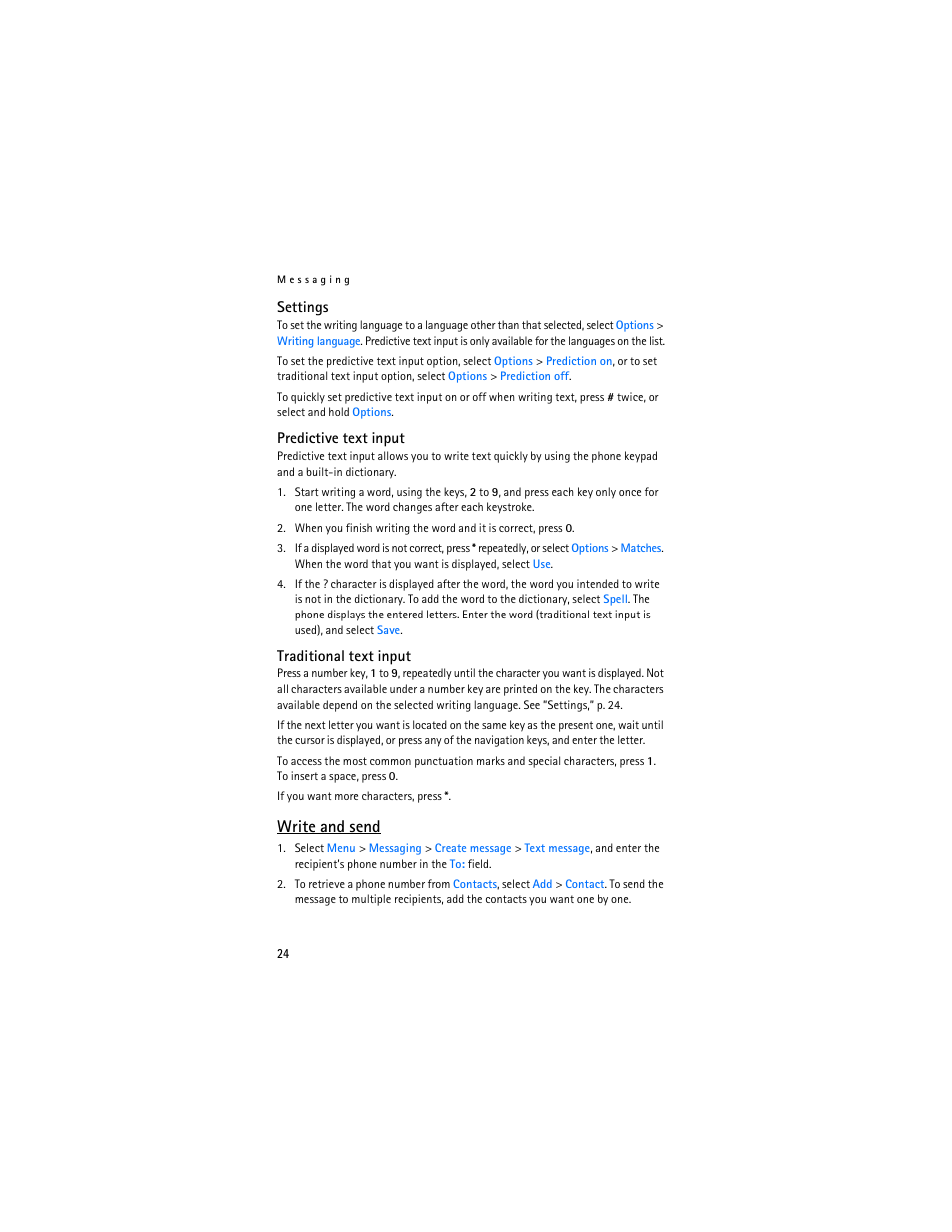 Write and send | Nokia 6136 User Manual | Page 57 / 225