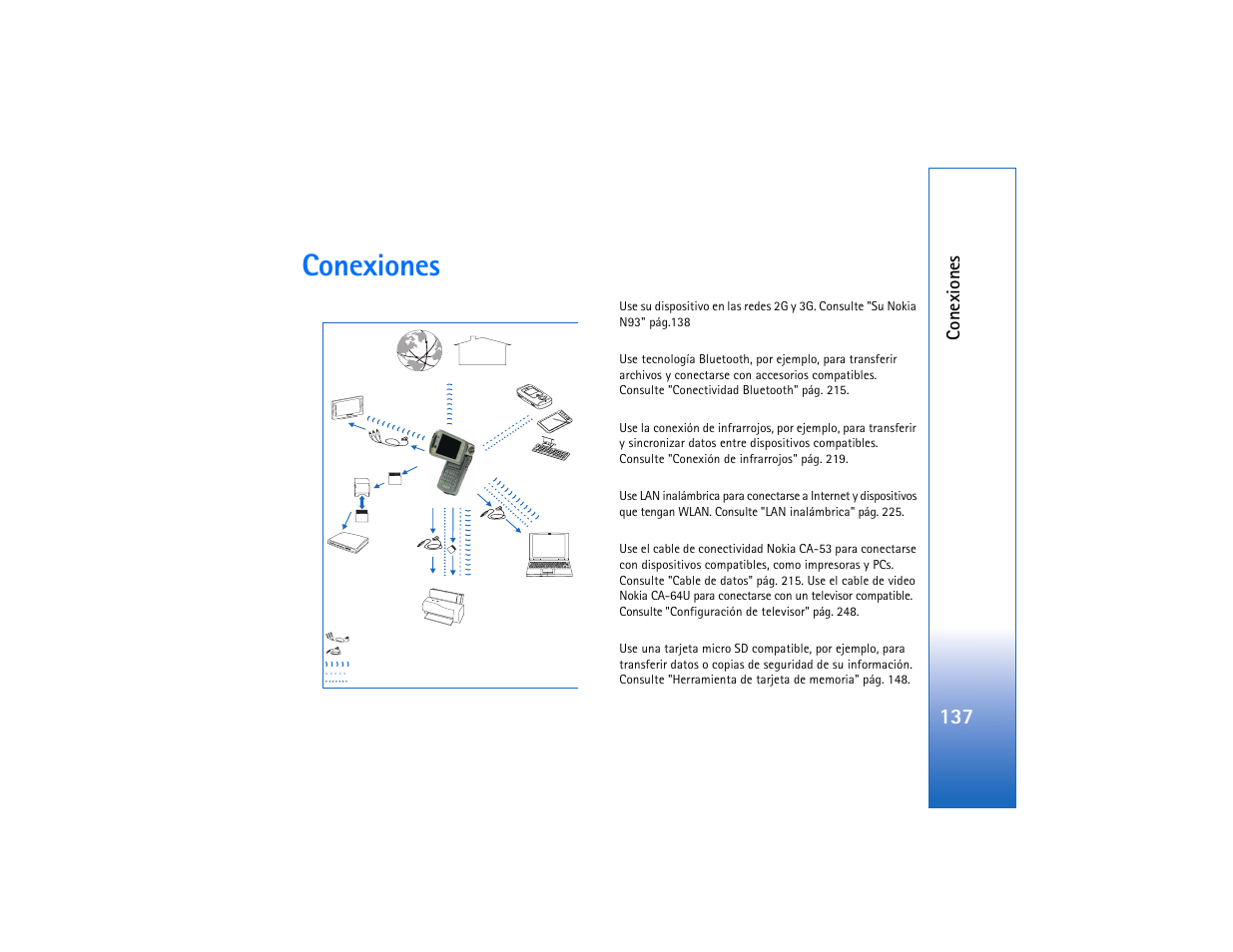 Conexiones | Nokia N93 User Manual | Page 138 / 273