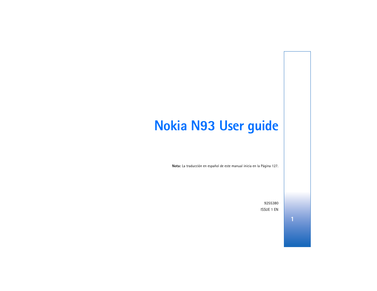 Nokia n93 user guide | Nokia N93 User Manual | Page 2 / 273