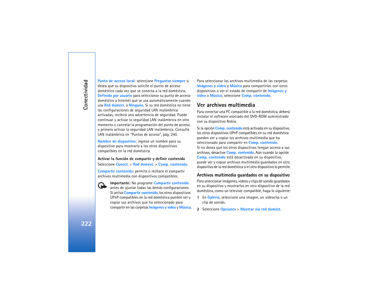 Ver archivos multimedia, Conectividad | Nokia N93 User Manual | Page 223 / 273